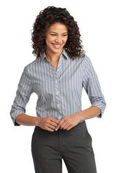Port Authority® - Ladies Vertical Stripe 3/4-Sleeve Easy Care Shirt. L643 