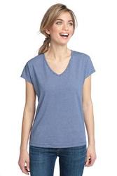 District Made™ - Ladies Mini Stripe Dolman V-Neck Tee. DM422 