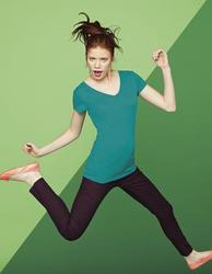 District® - Juniors Modal Blend Double V-Neck Tee DT282