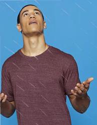 District® - Young Mens Tri-Blend Crew Neck Tee. DT142 